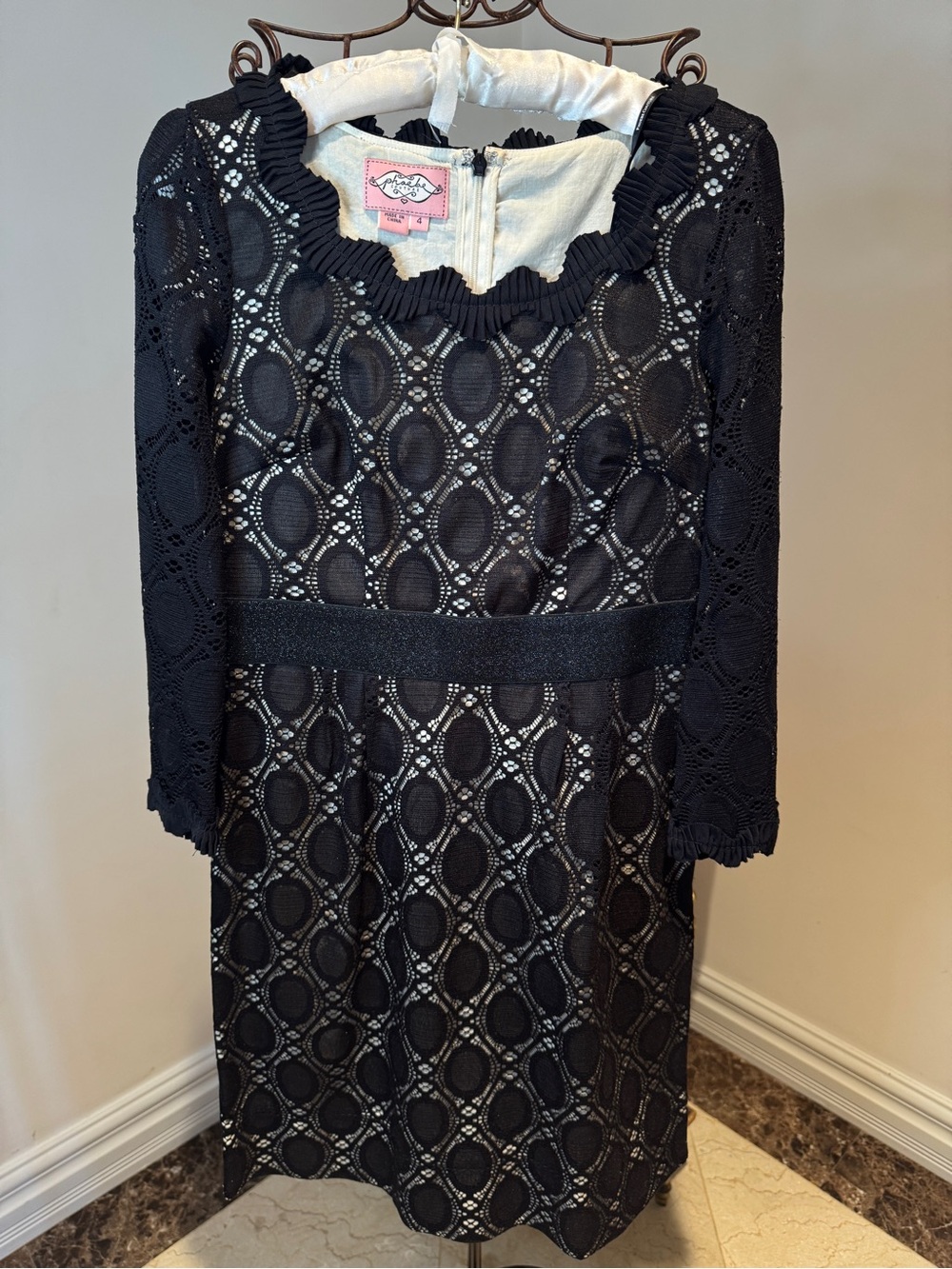 Phoebe Couture Black Lace Dress